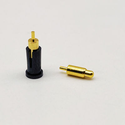 Tembaga presisi tinggi C6801 Pogo Pin Connector Spring Loaded Dip Type Gold Plated