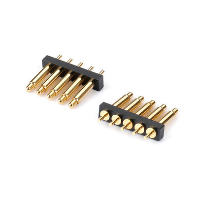 Tembaga presisi tinggi C6801 Pogo Pin Connector Spring Loaded Dip Type Gold Plated