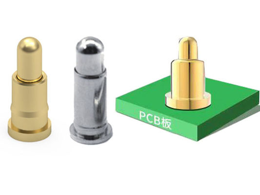 Brass Pogo Pin Connector 1A Presisi arus bernomor diproses melalui lubang Pogo Pin
