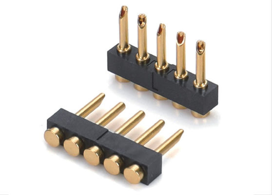 2.54mm Pitch Pogo Pin Connector Solder Type Wanita Pogo Pin 1x05P