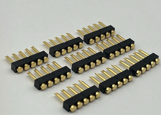 2.54mm Pitch Pogo Pin Connector Solder Type Wanita Pogo Pin 1x05P