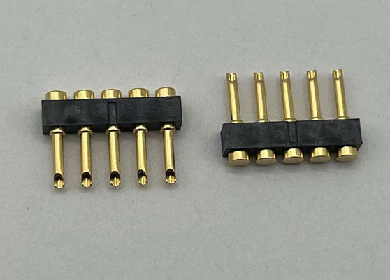 2.54mm Pitch Pogo Pin Connector Solder Type Wanita Pogo Pin 1x05P