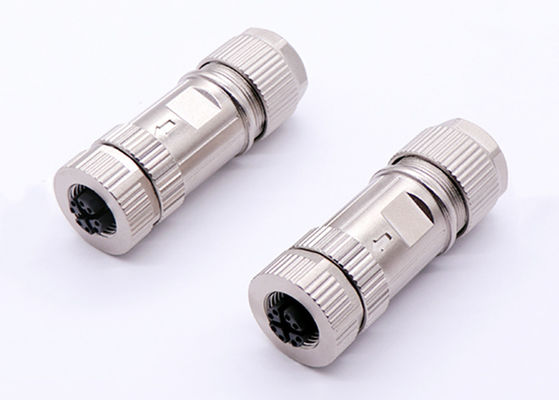 Penghubung M12 Kode X Lingkaran Ethernet 8 Pin Male Female Plug Connector Screw assembly