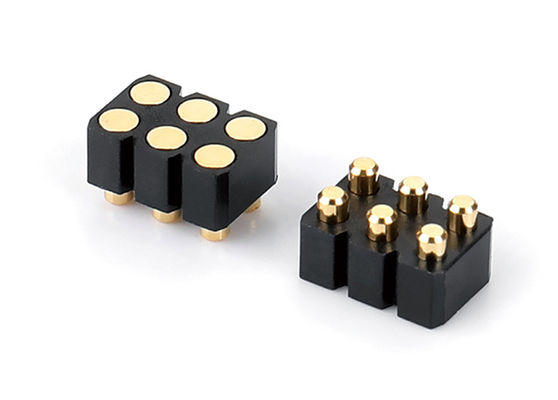 6 Pin Pogo Pin Connector Dengan Spring Contact Perbaikan Mudah Dan Penggantian