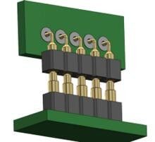 6 Pin Pogo Pin Connector Dengan Spring Contact Perbaikan Mudah Dan Penggantian