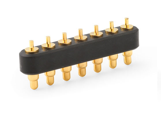 Elektronik 7pin Spring Loaded Connector Dengan 2.54mm Pitch Pogo Pin Connector