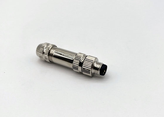 M8 IP67 Konektor Sirkular Plug Perisai Pria 3 4 5 6 8 Konektor tipe Pin Assembly