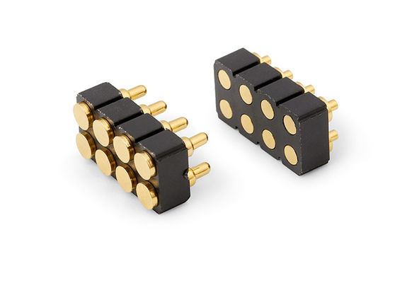 6pin Wanita Pogo Pin Konektor Dan Spring Kontak Konektor Untuk Smd Pcb Disesuaikan