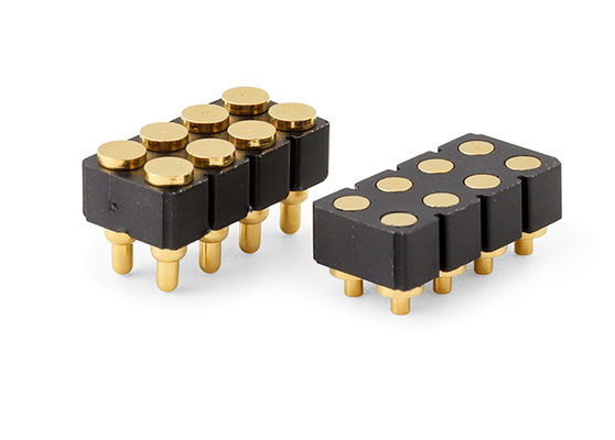 6pin Wanita Pogo Pin Konektor Dan Spring Kontak Konektor Untuk Smd Pcb Disesuaikan