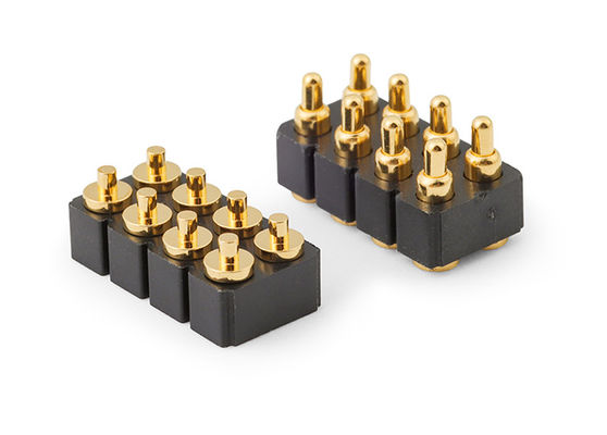 6pin Wanita Pogo Pin Konektor Dan Spring Kontak Konektor Untuk Smd Pcb Disesuaikan