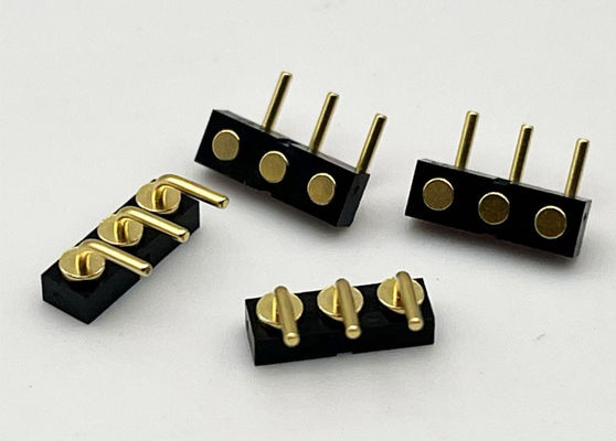 Konektor Pin Pogo Magnetik Plunger Bola Betina Isi Pegas 3p 2.54Mm