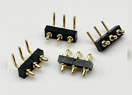 Konektor Pogo Pin khusus 2,54mm Dip Type 3pin H1.5mm untuk konektor pin pegas