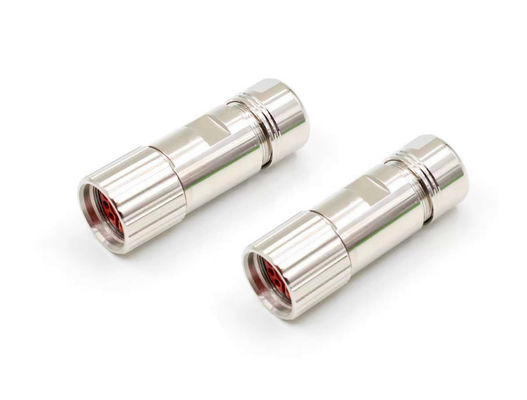 M23 Power Circular Wire Connector 6 Pin Servo Encoder Wanita Pria Crimp Wire Plug