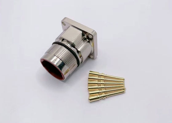 M23 Power Circular Wire Connector 6 Pin Servo Encoder Wanita Pria Crimp Wire Plug