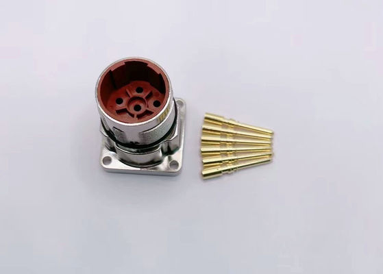 M23 Power Circular Wire Connector 6 Pin Servo Encoder Wanita Pria Crimp Wire Plug