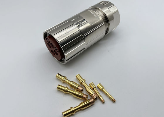 Konektor Daya M40 Bulat 6 Pin Servo Encoder Female Crimp Wire Plug