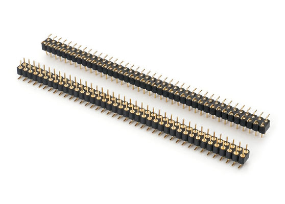 2.0mm Male Round Pin Header Dual Row PCB Connector Mesin Pin Header