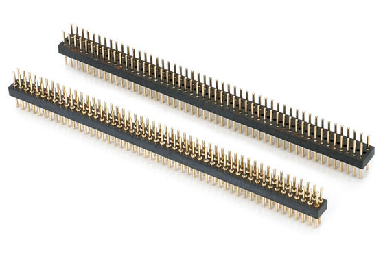 2.0mm Male Round Pin Header Dual Row PCB Connector Mesin Pin Header