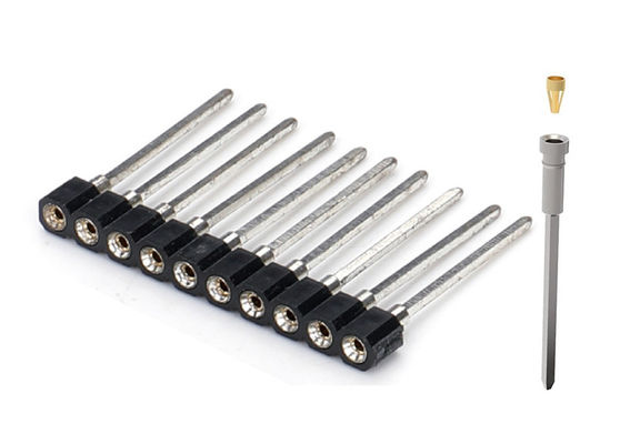 2.0mm Mesin Bulat Wanita Pin Header Konektor Double Row PCB H2.8mm 7.4mm
