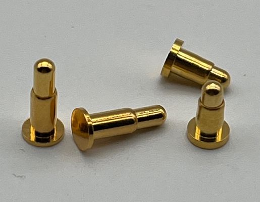 Brass Pogo Pin Connector 1A Presisi arus bernomor diproses melalui lubang Pogo Pin