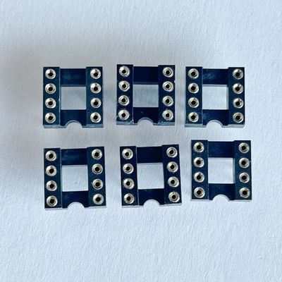 2.54mm 8 Pin IC Socket Connector Female Straight Pin Header PBT Insulation Material Hitam