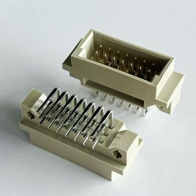 2.54mm Din 41612 Konektor 21 Posisi Sudut Kanan Pria 3x7Pin Konektor Eurocard