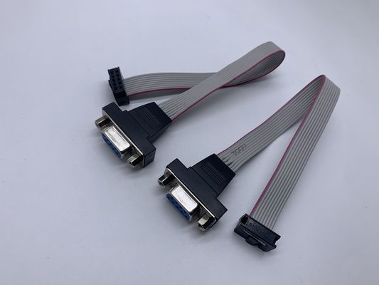 D-sub DB9 ke FC-10p 2.54mm Flat Ribbon Kabel Pria Wanita ke 10 26 Pin IDC Connector Wire