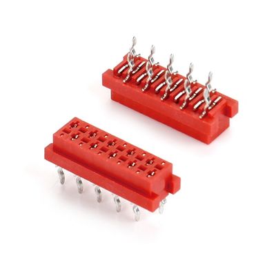 1.27mm Red IDC Socket Micro Match IDC 4/6/8/10/12/16/20/24 pin SMT Konektor Wanita