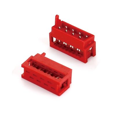 2.54mm Pitch IDC Plug PCB Connector Straight TYPE Micro Match Kabel Merah Konektor Pria