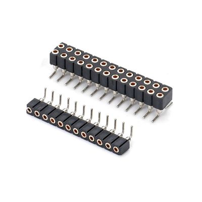 2.54mm Dual Row H7.0mm 10.0mm Straight Brass Mesin Bulat Wanita Header Connector