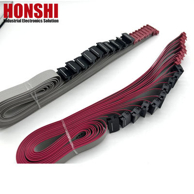 UL2651 Kabel datar dengan konektor IDC 8 10 20 30 34 36 40 64 Kabel IDC pita pin