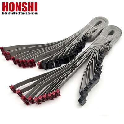 UL2651 Kabel datar dengan konektor IDC 8 10 20 30 34 36 40 64 Kabel IDC pita pin