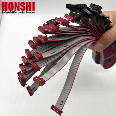 UL2651 Kabel datar dengan konektor IDC 8 10 20 30 34 36 40 64 Kabel IDC pita pin
