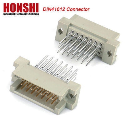 PCB Pria Pencet Pin DIN 41612 Konektor, 21pin lurus 3 baris PCB Eurocard Konektor