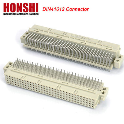 DIN 41612 Empat Baris Inline 128 Pin DIN41612 Konektor Kuningan PCB Aplikasi Saat Ini