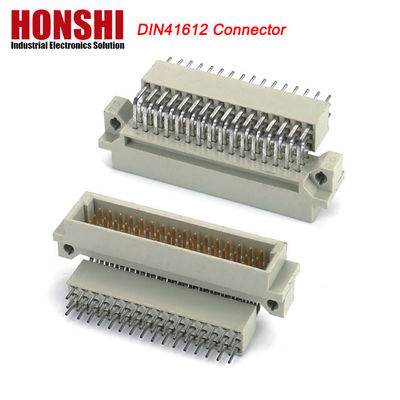 DIN 41612 Empat Baris Inline 128 Pin DIN41612 Konektor Kuningan PCB Aplikasi Saat Ini