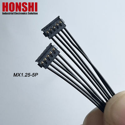 Double Ended 5P MX1.2 Battery Cable MOLEX 78172 Terminal Wire Harness Assembly hitam