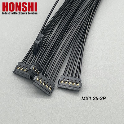 Double Ended 5P MX1.2 Battery Cable MOLEX 78172 Terminal Wire Harness Assembly hitam