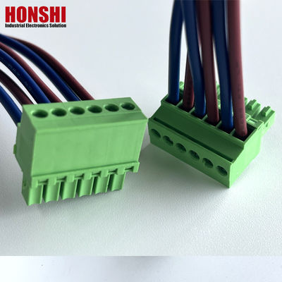 3.5mm Female Pluggable Terminal Block Wire and Cables Assembly Manufacturer Wiring Harness (Blok terminal yang dapat disambungkan)