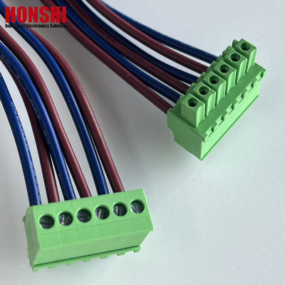 3.5mm Female Pluggable Terminal Block Wire and Cables Assembly Manufacturer Wiring Harness (Blok terminal yang dapat disambungkan)