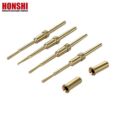 Custom Brass Terminal Pin Untuk Plug CNC Turning Lathe Pogo Pins Connector