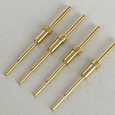 Custom Brass Terminal Pin Untuk Plug CNC Turning Lathe Pogo Pins Connector