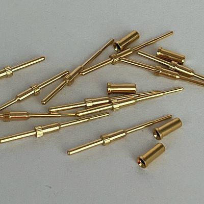 Custom Brass Terminal Pin Untuk Plug CNC Turning Lathe Pogo Pins Connector