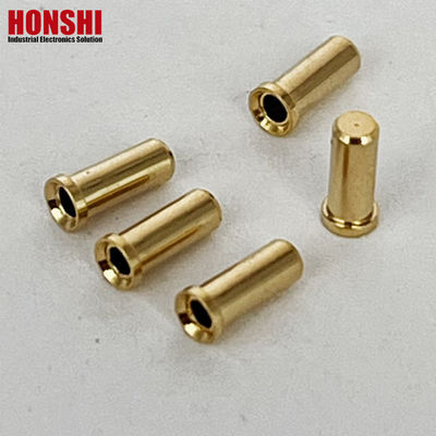 2.32mm Konektor Bulat Crimp Kontak Wanita Kuningan Pin Plating Emas Konektor Pin