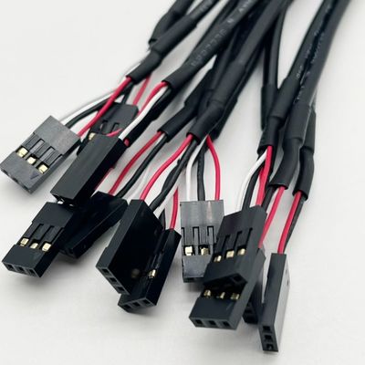 Custom 2.54mm Dupont Line Pria Wanita Jumper Wire Harness Kabel Dupont 15cm Hitam