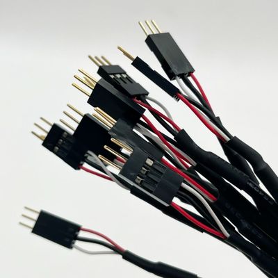 Custom 2.54mm Dupont Line Pria Wanita Jumper Wire Harness Kabel Dupont 15cm Hitam