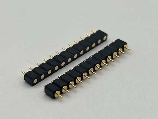 Konektor Docking Pin Pogo Tipe SMT 4pin 10pin 12pin Kontak Pegas dengan Daya Tahan Tinggi dan Ketahanan Kabut Garam