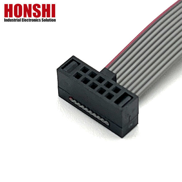 10 Pin Grey Flat Cable Connector Ribbon Pitch 1.27mm IDC Kabel 10u" Plating Emas