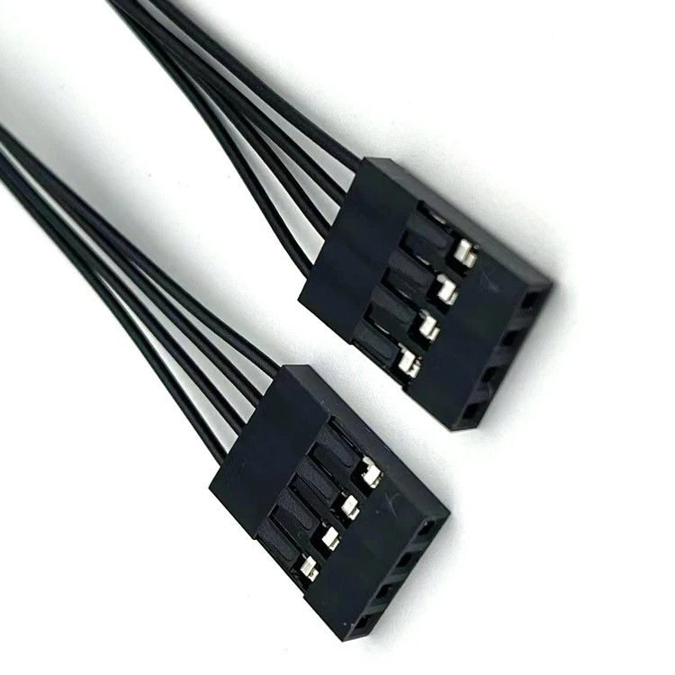 Panjang yang disesuaikan Kabel Listrik Harness Dupont 4 Pin Untuk JST SH 1.0 4 Pin Konektor