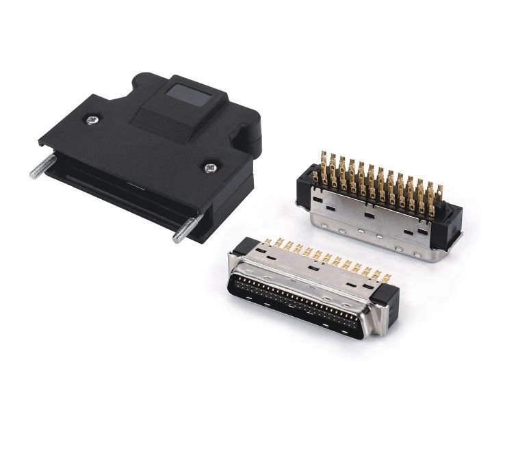 SCSI Connector 14 20 26 36 50pin Solder Male SCSI Connector dengan Sekrup